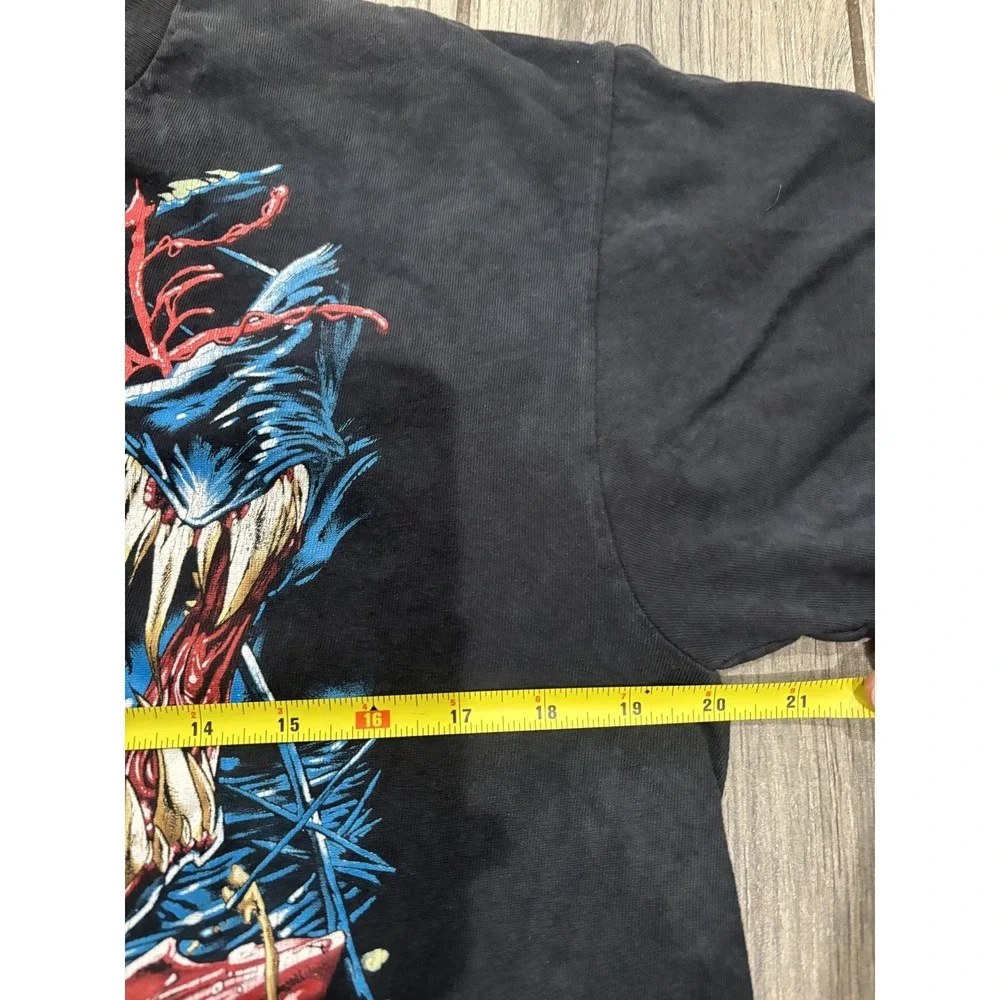 Vintage Marvel Venom Mad Engine T-Shirt Men's Black Graphic Tee Short Sleeve